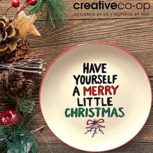 Creative Co-Op Have Yourself a Merry Little Christmas Platter